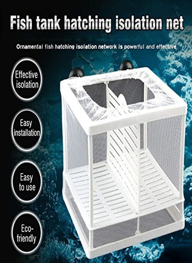 EECOO Fish Tank Breeder Net, Multifunctional Isolation Mesh Box Plastic Frame Fish Tank Separation Breeding Net Aquarium Mesh Hatchery Breeder - Image 4
